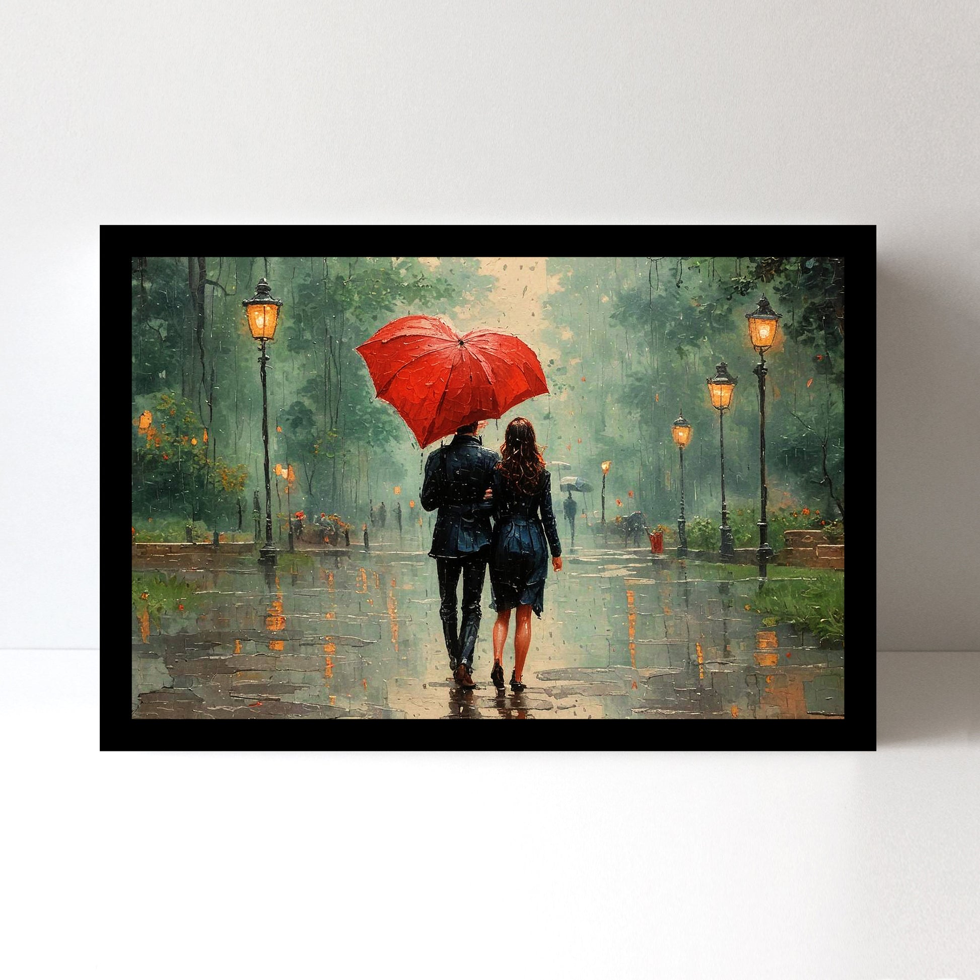 Divine Couple Harmony: Vastu-Approved Luxury Wall Art, 18x24 inch Framed GSM Paper or 20x30 inch Canvas