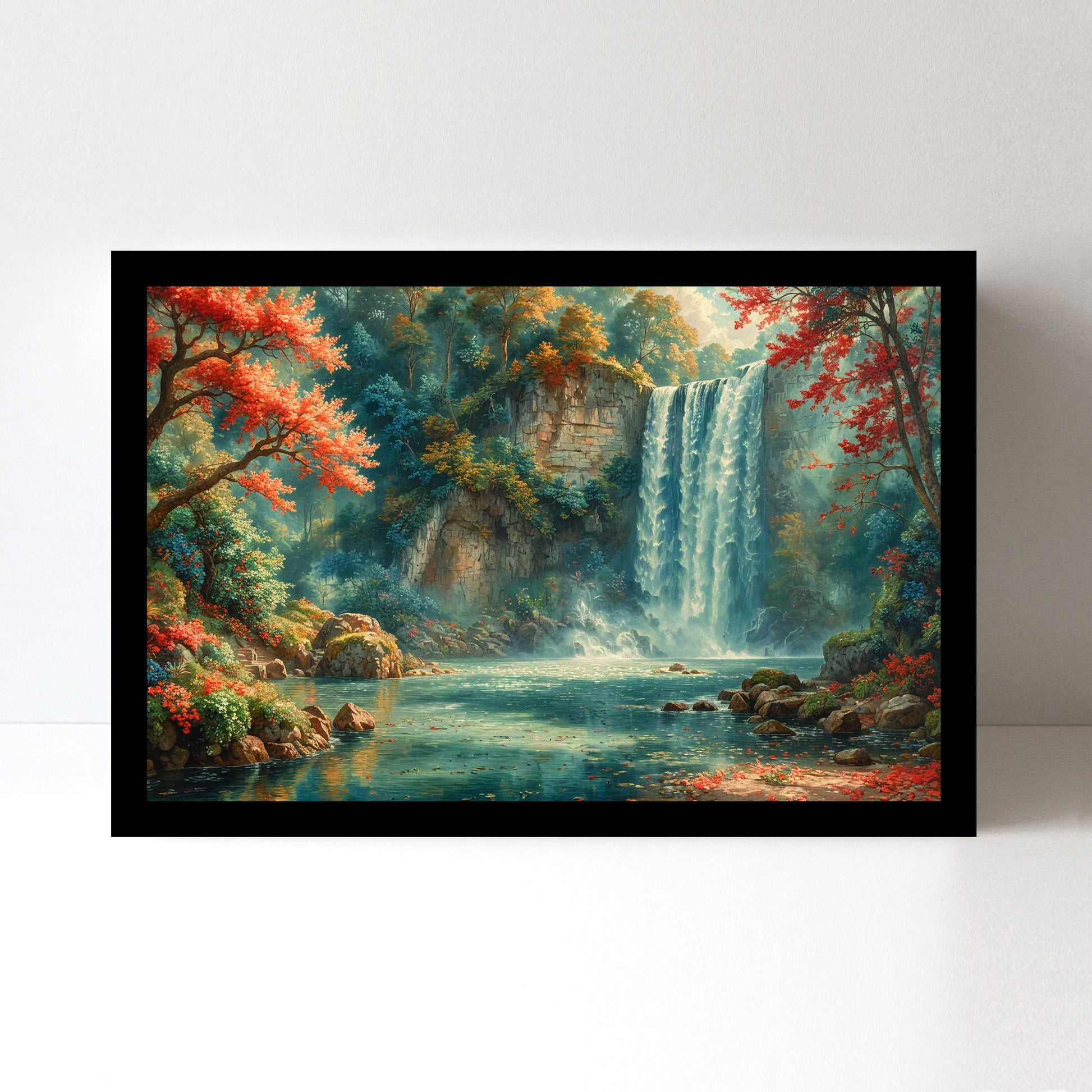 Luxariya Premium Landscape Canvas Print Collection - 8 Variants, Black & White Framed Wall Art for Home Decor and Natural Serenity