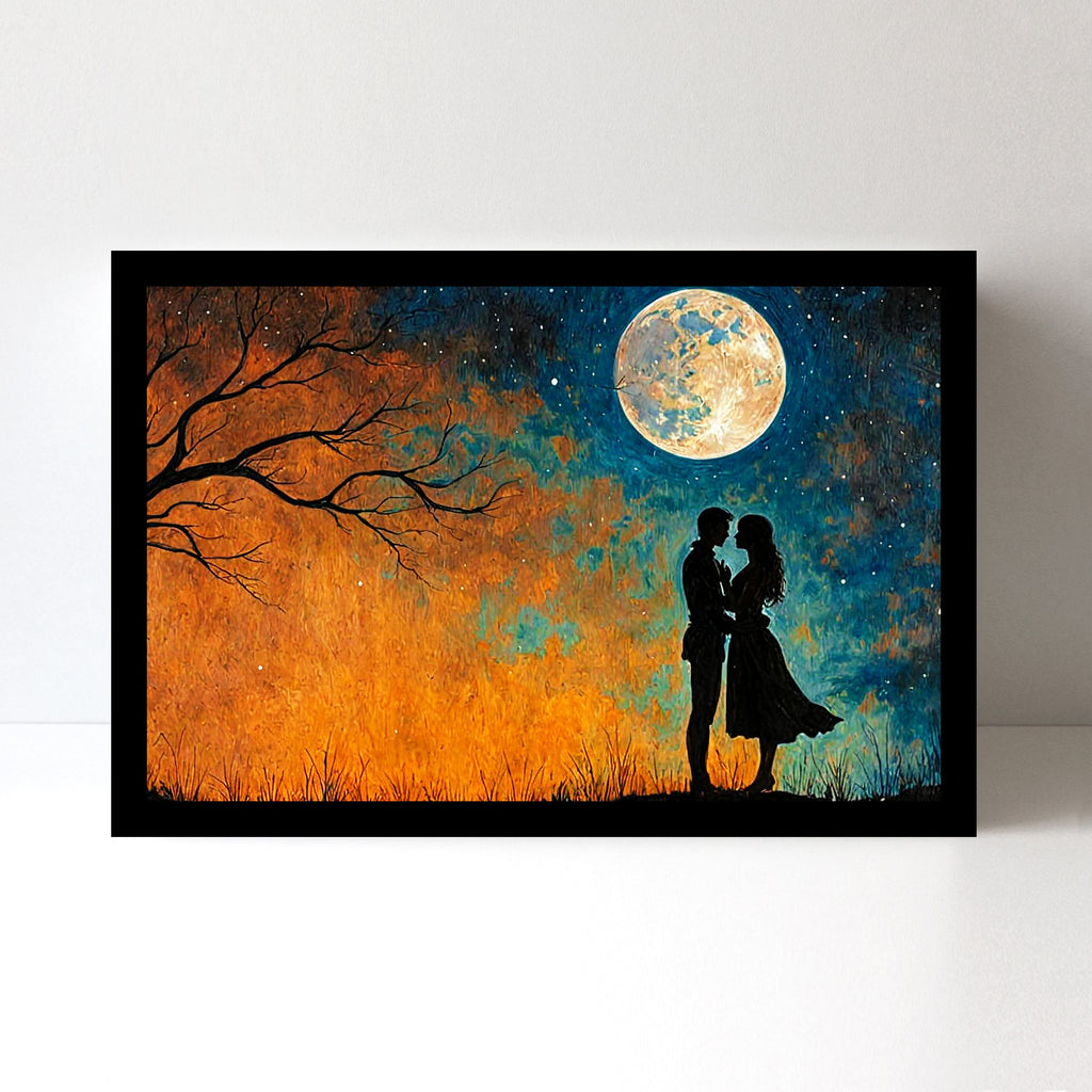 Divine Couple Harmony: Vastu-Approved Luxury Wall Art, 18x24 inch Framed GSM Paper or 20x30 inch Canvas