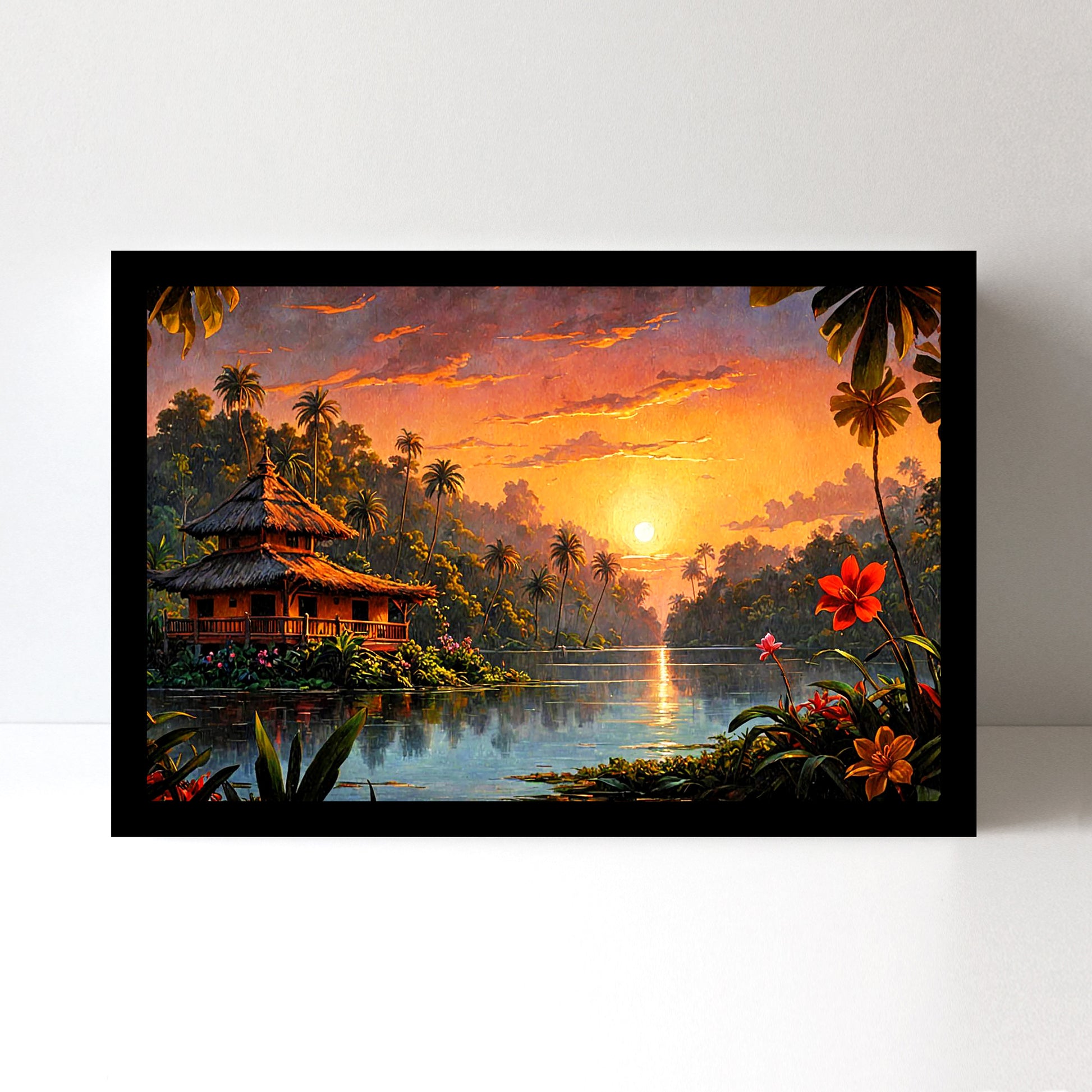 Luxariya Premium Landscape Canvas Print Collection - 8 Variants, Black & White Framed Wall Art for Home Decor and Natural Serenity