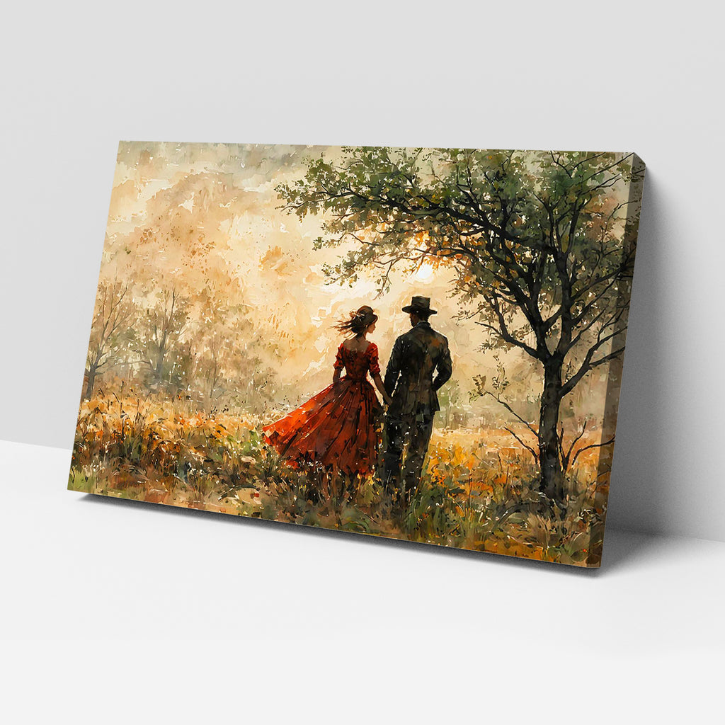 Divine Couple Harmony: Vastu-Approved Luxury Wall Art, 18x24 inch Framed GSM Paper or 20x30 inch Canvas