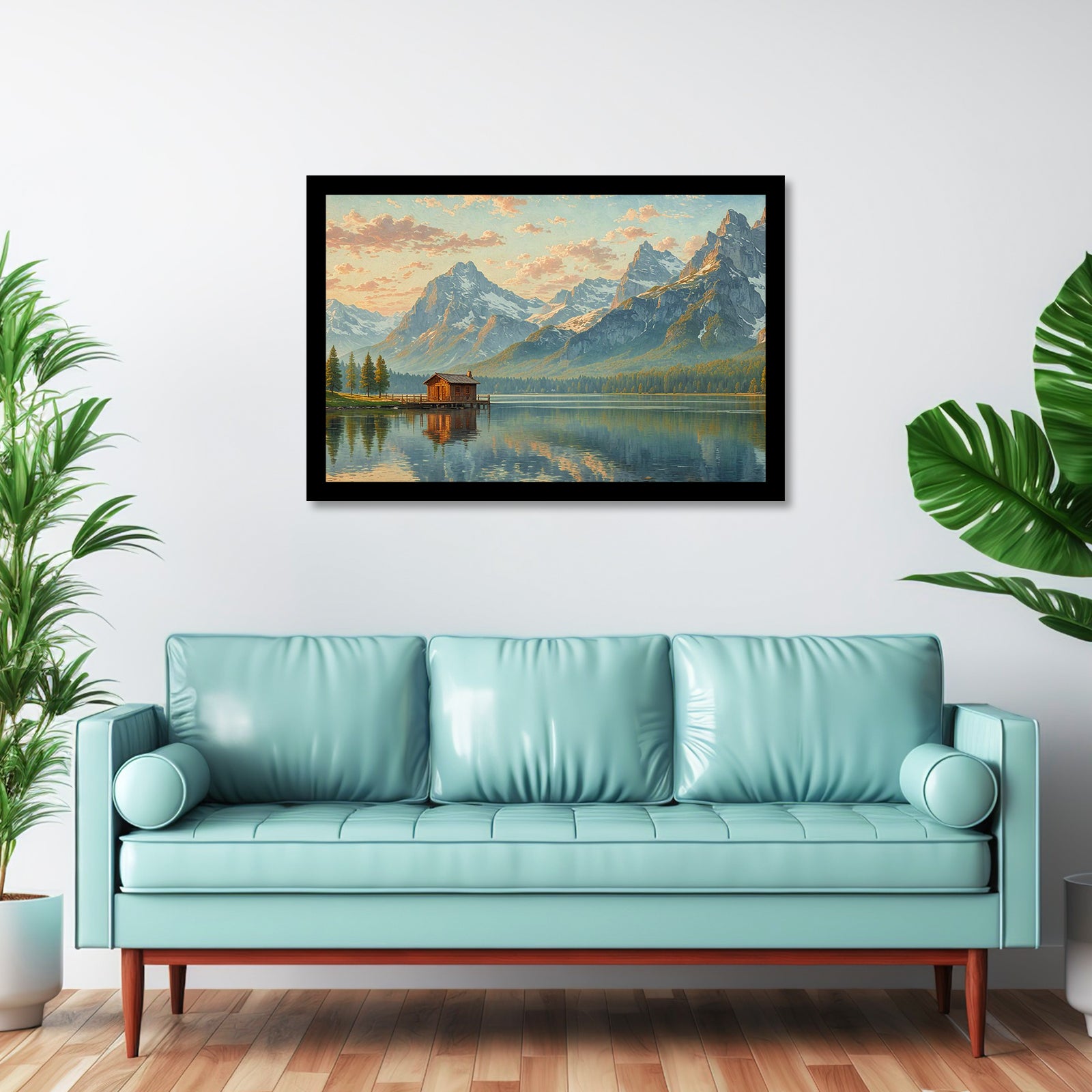 Luxariya Premium Landscape Canvas Print Collection - 8 Variants, Black & White Framed Wall Art for Home Decor and Natural Serenity