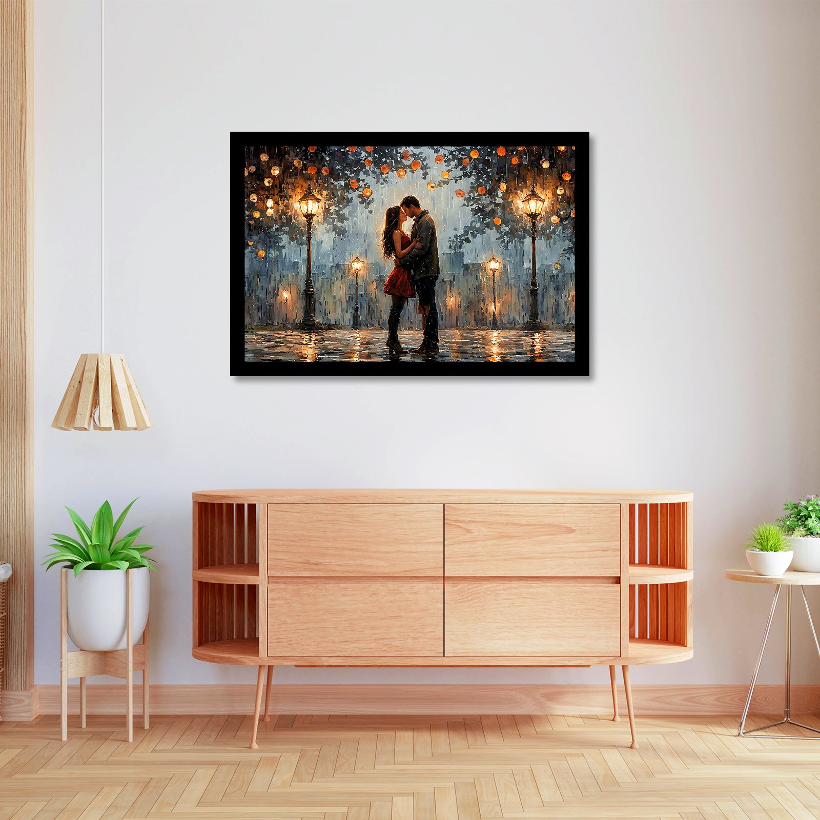 Divine Couple Harmony: Vastu-Approved Luxury Wall Art, 18x24 inch Framed GSM Paper or 20x30 inch Canvas