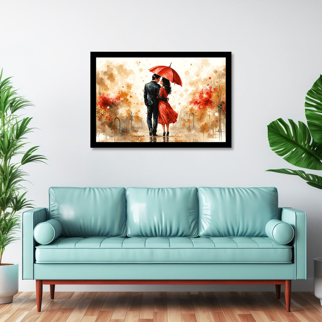Divine Couple Harmony: Vastu-Approved Luxury Wall Art, 18x24 inch Framed GSM Paper or 20x30 inch Canvas