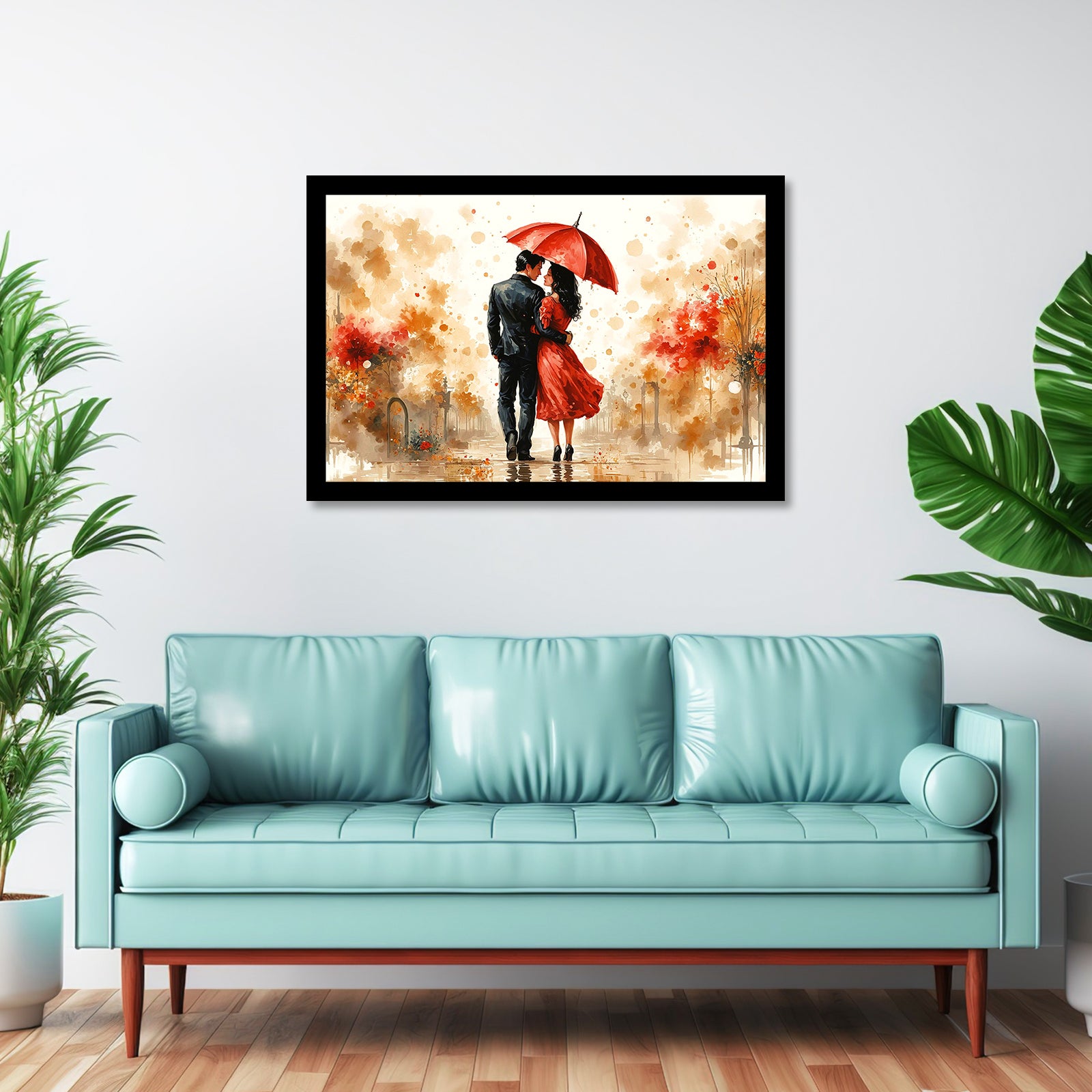 Divine Couple Harmony: Vastu-Approved Luxury Wall Art, 18x24 inch Framed GSM Paper or 20x30 inch Canvas