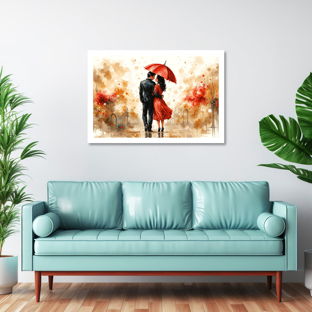 Divine Couple Harmony: Vastu-Approved Luxury Wall Art, 18x24 inch Framed GSM Paper or 20x30 inch Canvas