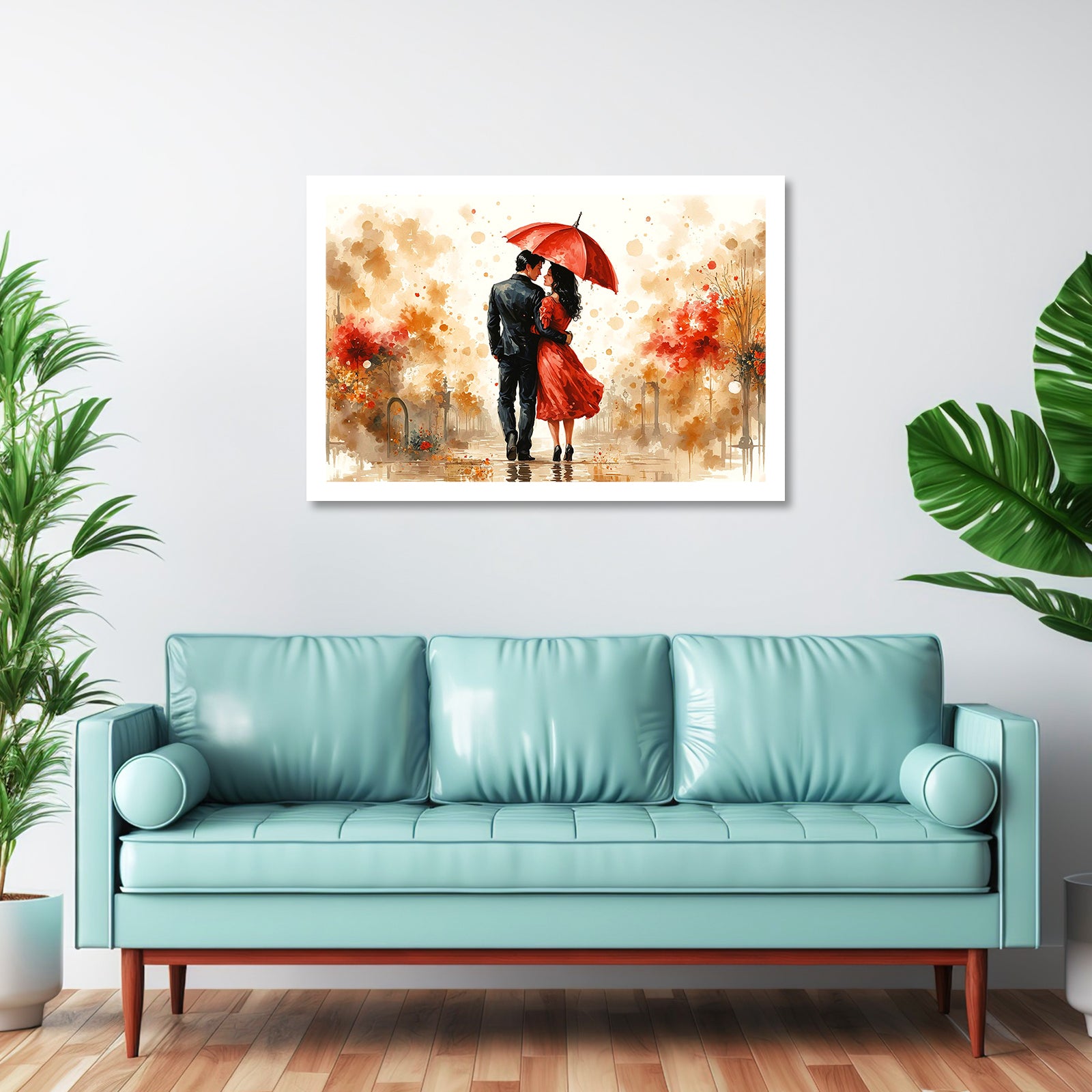 Divine Couple Harmony: Vastu-Approved Luxury Wall Art, 18x24 inch Framed GSM Paper or 20x30 inch Canvas