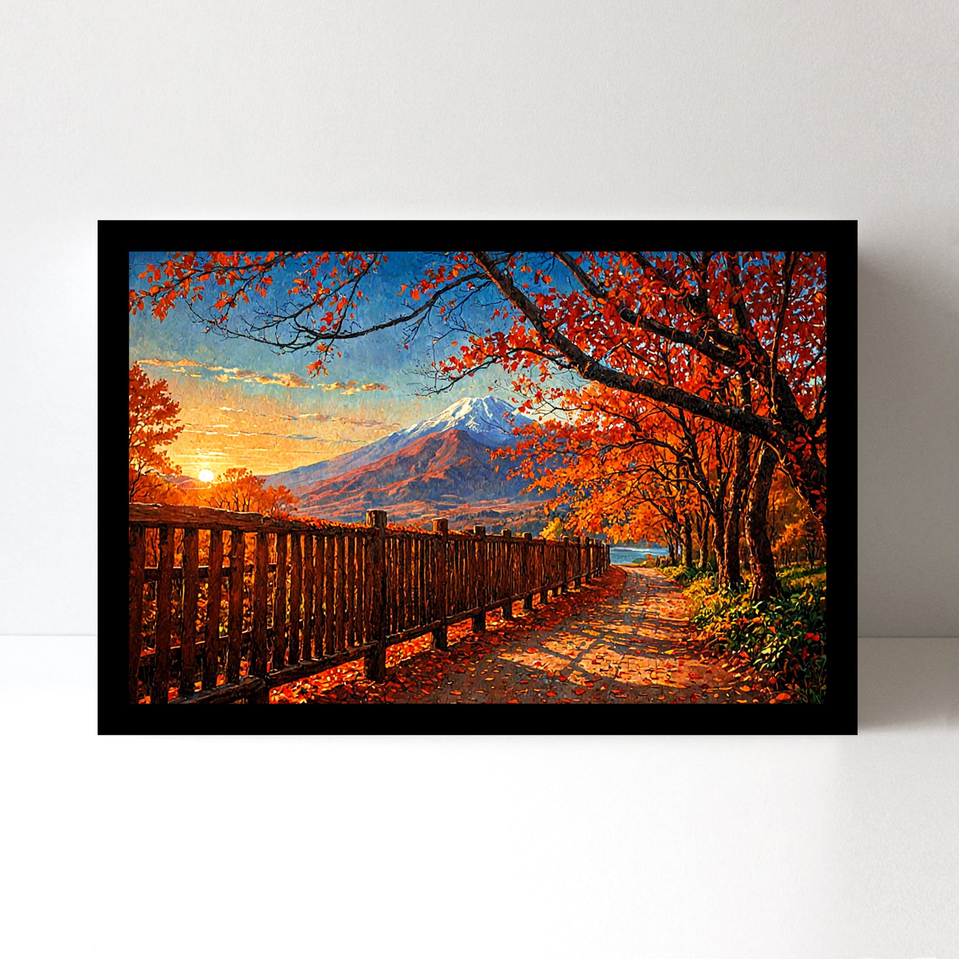 Luxariya Premium Landscape Canvas Print Collection - 8 Variants, Black & White Framed Wall Art for Home Decor and Natural Serenity
