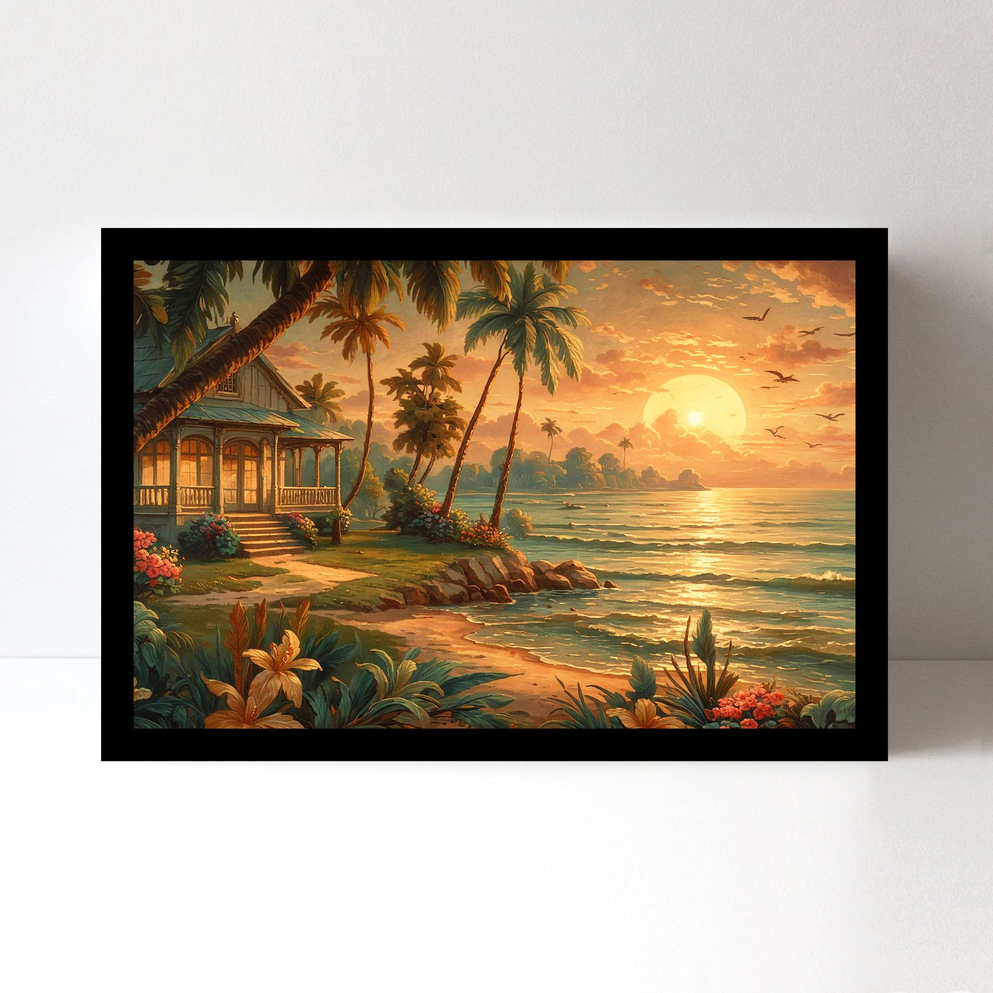 Luxariya Premium Landscape Canvas Print Collection - 8 Variants, Black & White Framed Wall Art for Home Decor and Natural Serenity