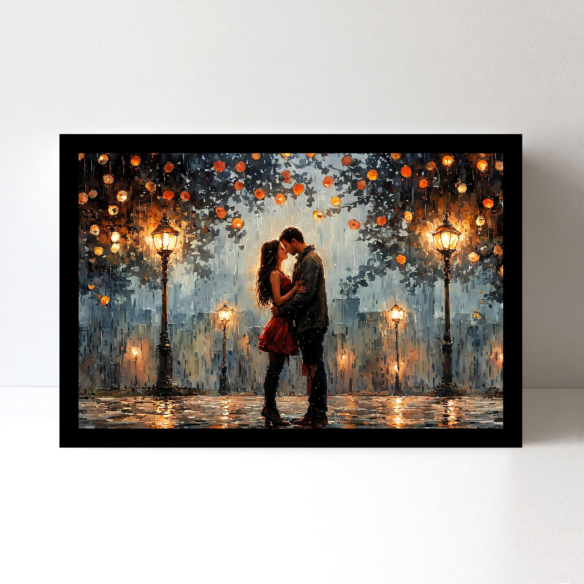 Divine Couple Harmony: Vastu-Approved Luxury Wall Art, 18x24 inch Framed GSM Paper or 20x30 inch Canvas