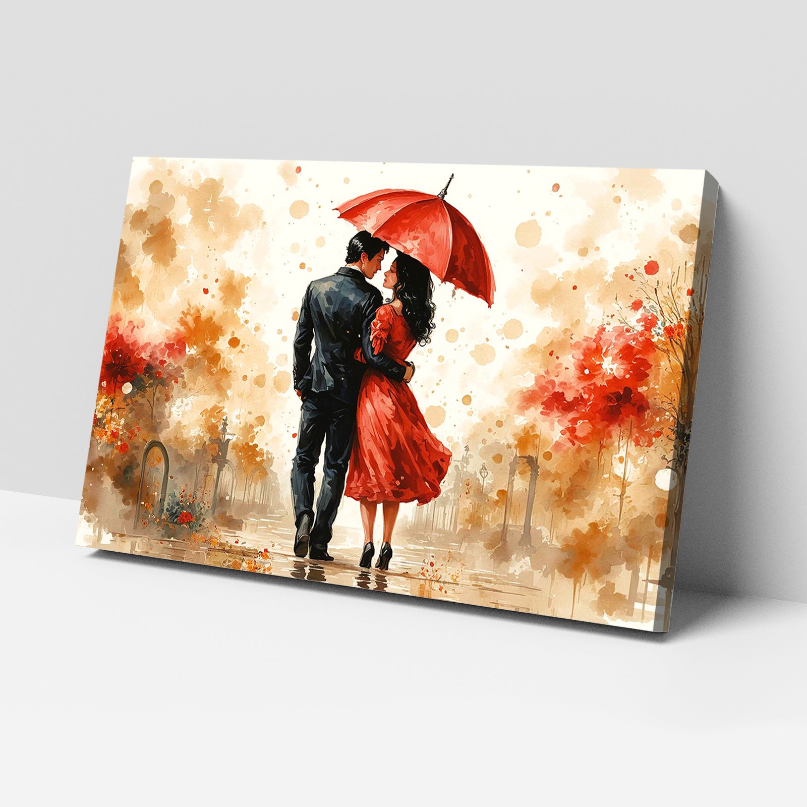 Divine Couple Harmony: Vastu-Approved Luxury Wall Art, 18x24 inch Framed GSM Paper or 20x30 inch Canvas