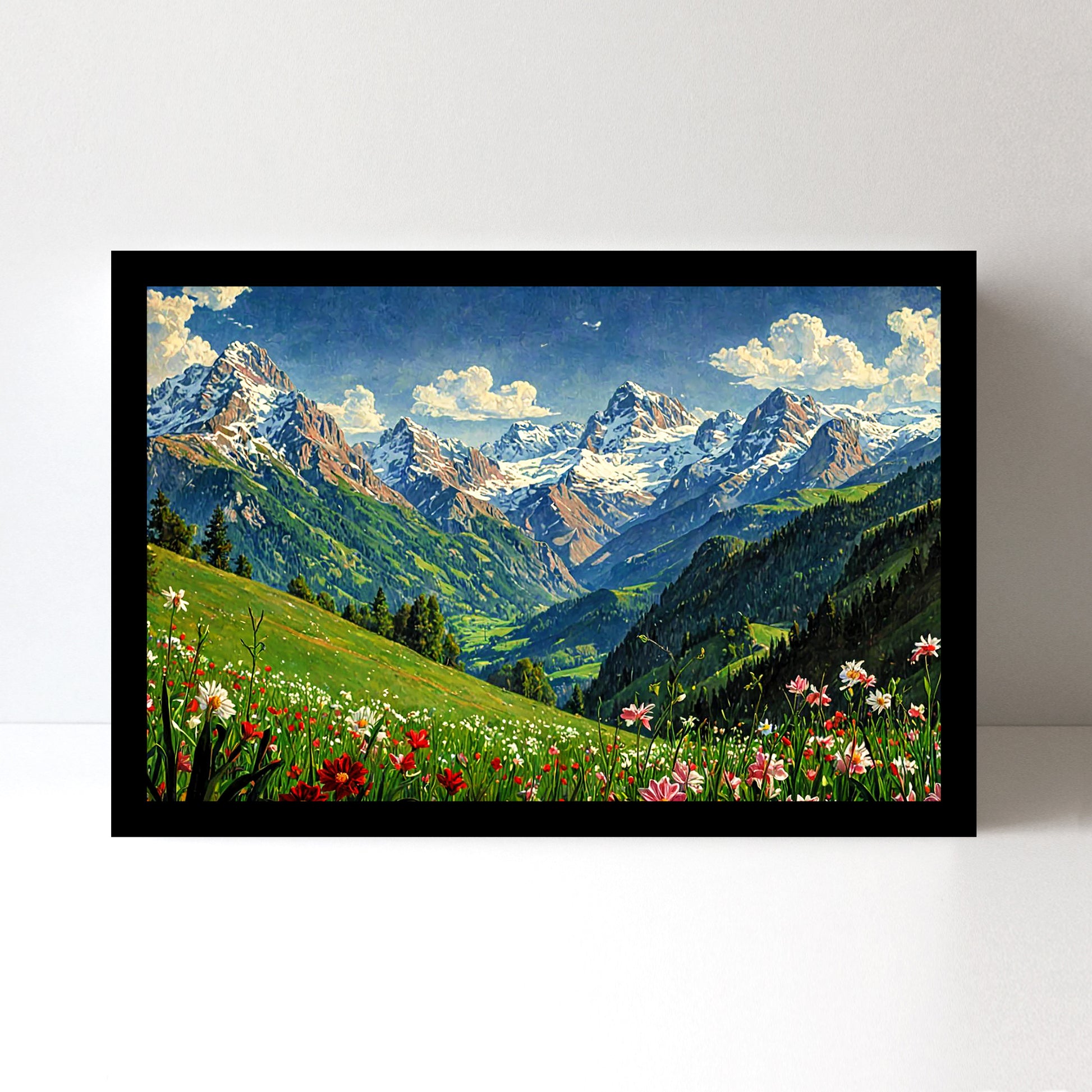 Luxariya Premium Landscape Canvas Print Collection - 8 Variants, Black & White Framed Wall Art for Home Decor and Natural Serenity