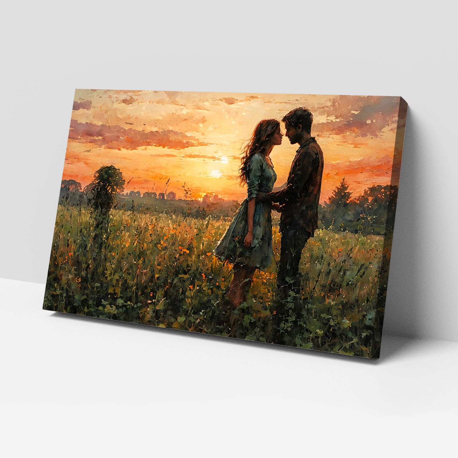 Divine Couple Harmony: Vastu-Approved Luxury Wall Art, 18x24 inch Framed GSM Paper or 20x30 inch Canvas