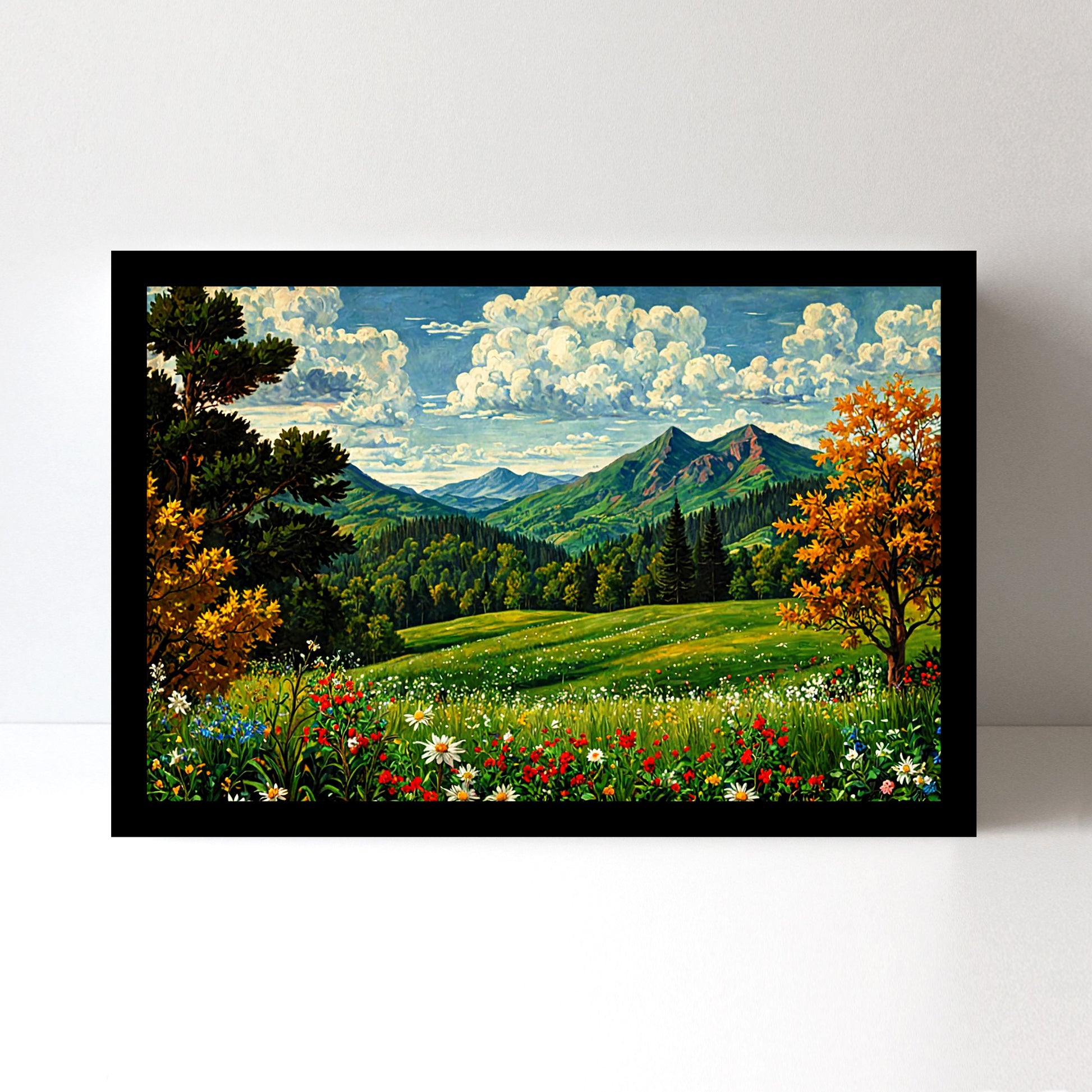 Luxariya Premium Landscape Canvas Print Collection - 8 Variants, Black & White Framed Wall Art for Home Decor and Natural Serenity