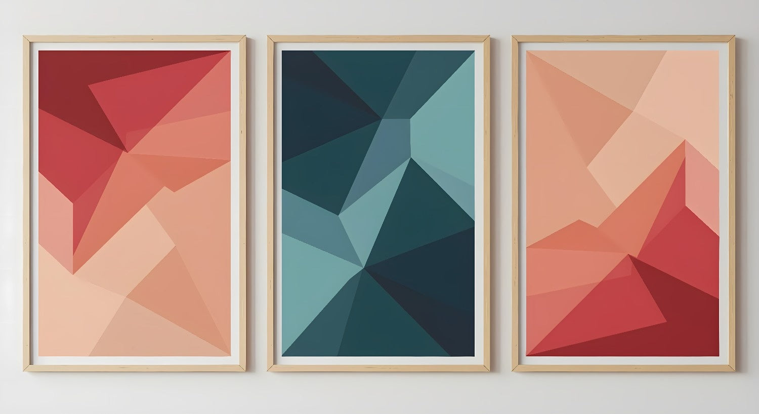 Sculpted Harmony Grid Luxury Wall Art Set (3 Pieces) - 18x24 Inch Framed GSM Paper or 20x30 Inch Canvas