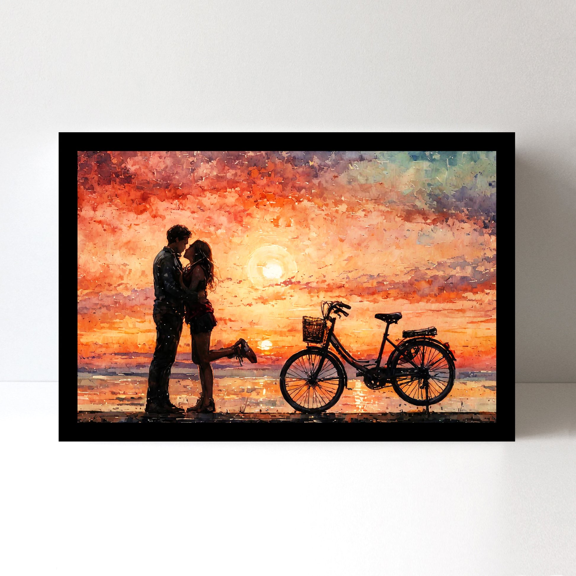 Divine Couple Harmony: Vastu-Approved Luxury Wall Art, 18x24 inch Framed GSM Paper or 20x30 inch Canvas