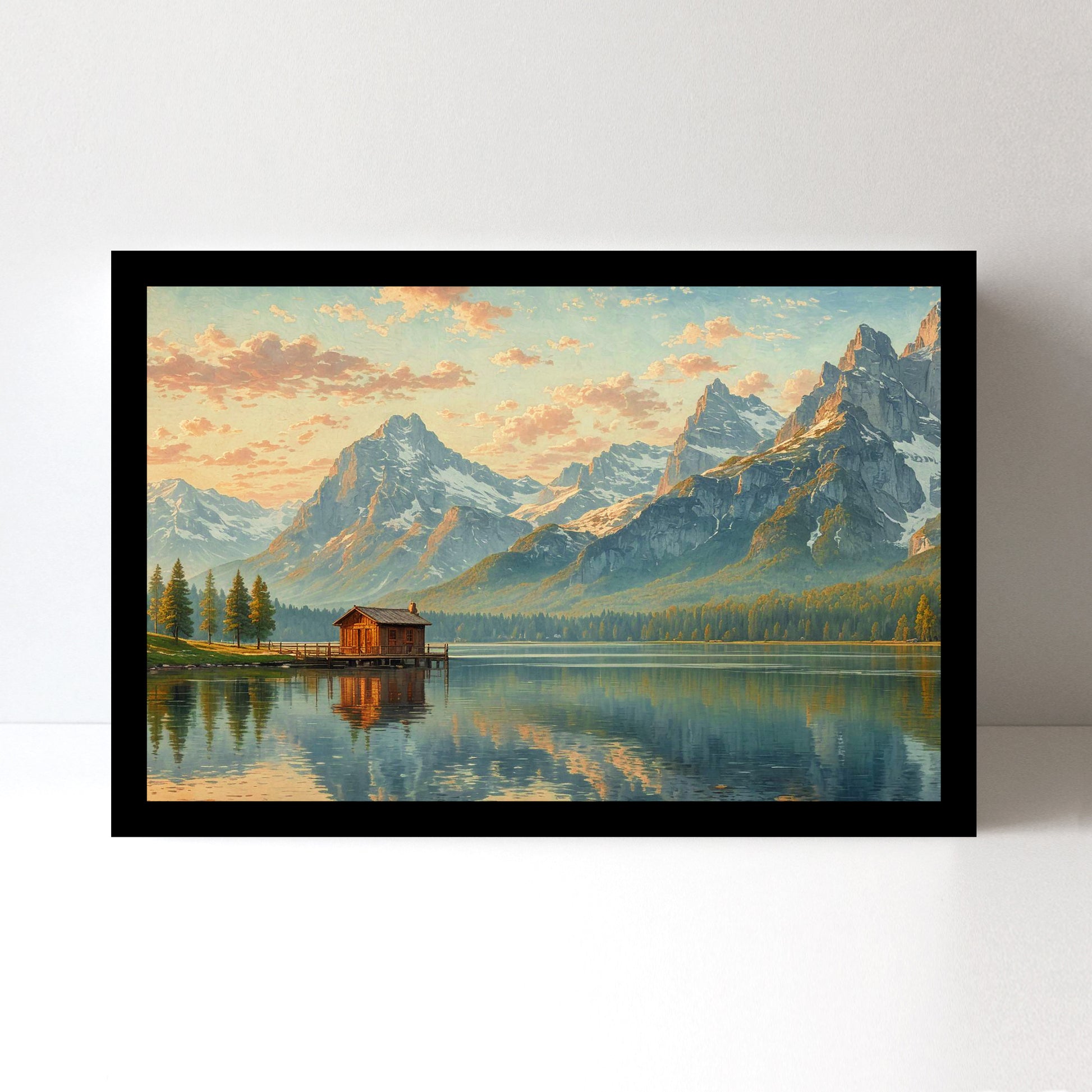 Luxariya Premium Landscape Canvas Print Collection - 8 Variants, Black & White Framed Wall Art for Home Decor and Natural Serenity